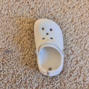 mini white clog keychain